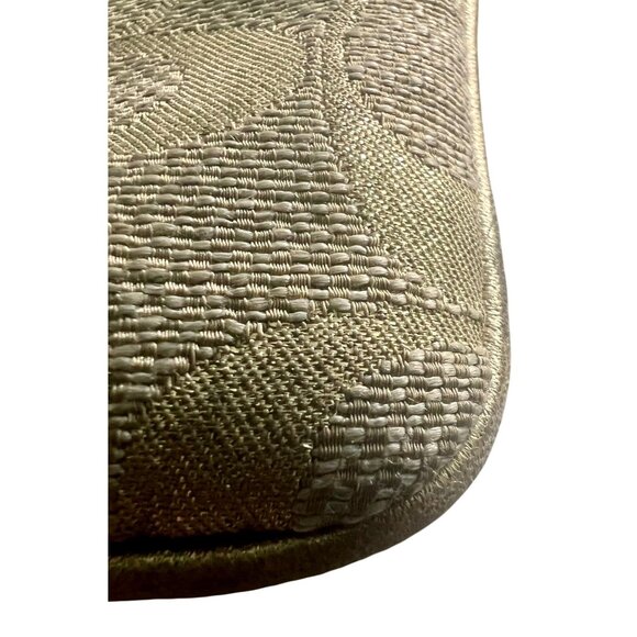 Coach Signature Stripe Metallic Crossbody Bag Gold Jacquard Lime Lining - Picture 12 of 16